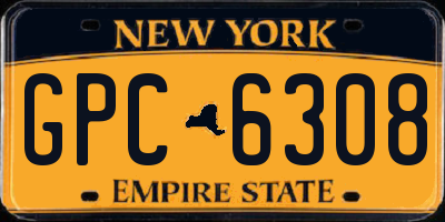 NY license plate GPC6308