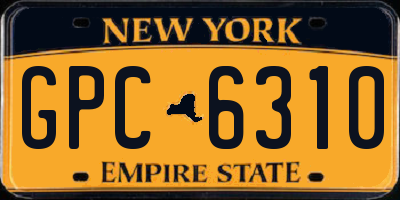 NY license plate GPC6310