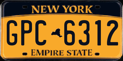 NY license plate GPC6312