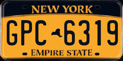 NY license plate GPC6319