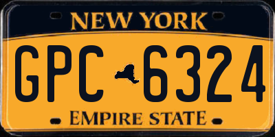 NY license plate GPC6324