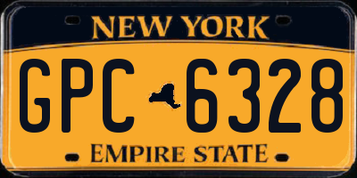 NY license plate GPC6328