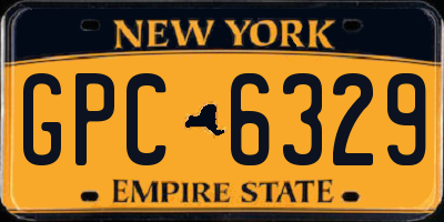NY license plate GPC6329
