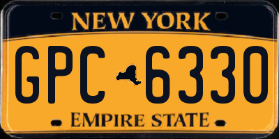 NY license plate GPC6330
