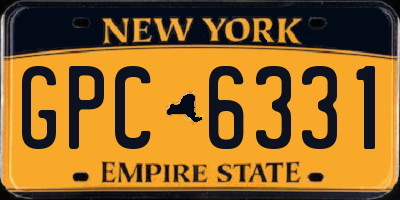 NY license plate GPC6331
