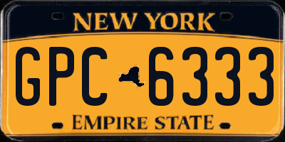 NY license plate GPC6333