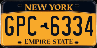 NY license plate GPC6334