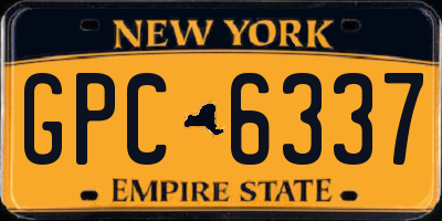 NY license plate GPC6337