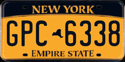 NY license plate GPC6338