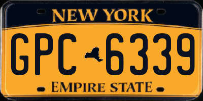 NY license plate GPC6339