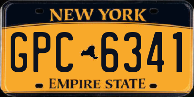 NY license plate GPC6341
