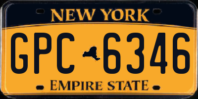 NY license plate GPC6346
