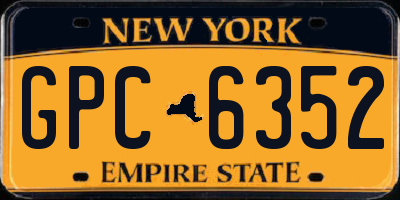 NY license plate GPC6352