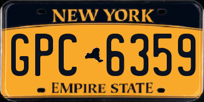 NY license plate GPC6359