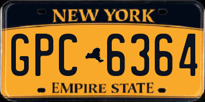NY license plate GPC6364