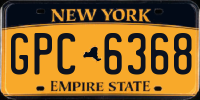 NY license plate GPC6368