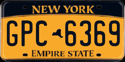 NY license plate GPC6369