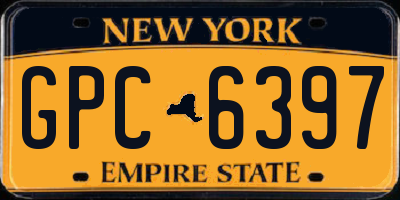 NY license plate GPC6397