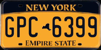 NY license plate GPC6399