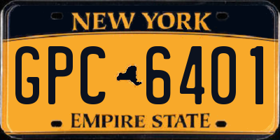 NY license plate GPC6401