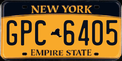 NY license plate GPC6405