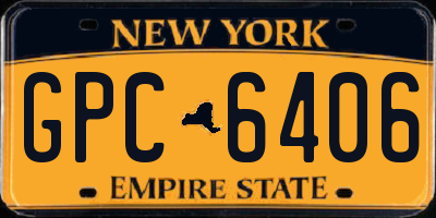 NY license plate GPC6406