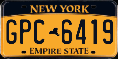 NY license plate GPC6419