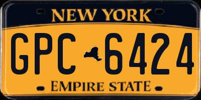 NY license plate GPC6424