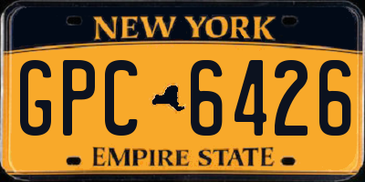 NY license plate GPC6426
