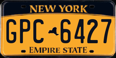 NY license plate GPC6427