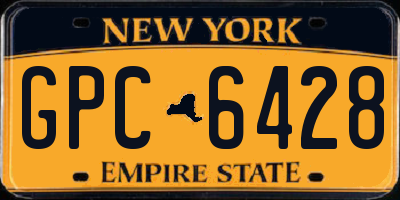 NY license plate GPC6428