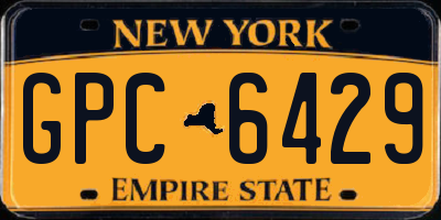 NY license plate GPC6429