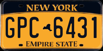 NY license plate GPC6431