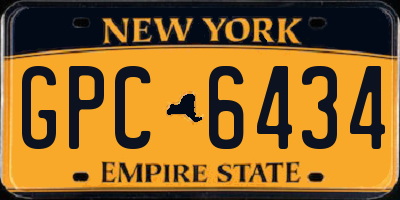 NY license plate GPC6434