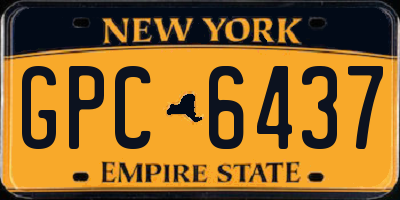 NY license plate GPC6437