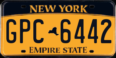 NY license plate GPC6442
