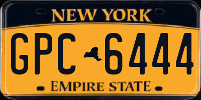 NY license plate GPC6444