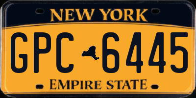 NY license plate GPC6445