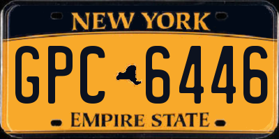 NY license plate GPC6446