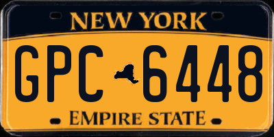 NY license plate GPC6448
