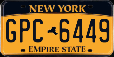 NY license plate GPC6449