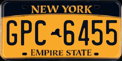 NY license plate GPC6455