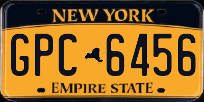NY license plate GPC6456