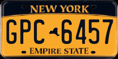 NY license plate GPC6457