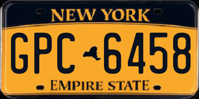 NY license plate GPC6458
