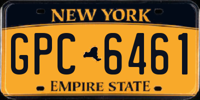 NY license plate GPC6461