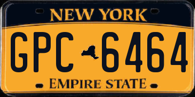 NY license plate GPC6464