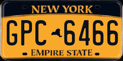 NY license plate GPC6466