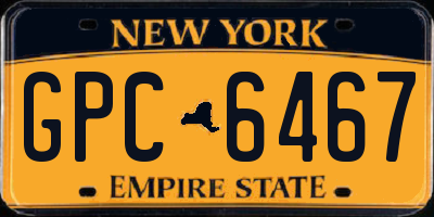 NY license plate GPC6467