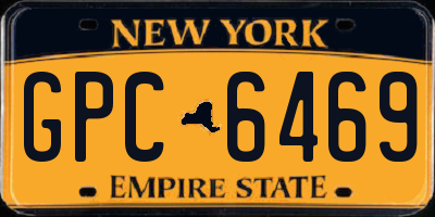 NY license plate GPC6469